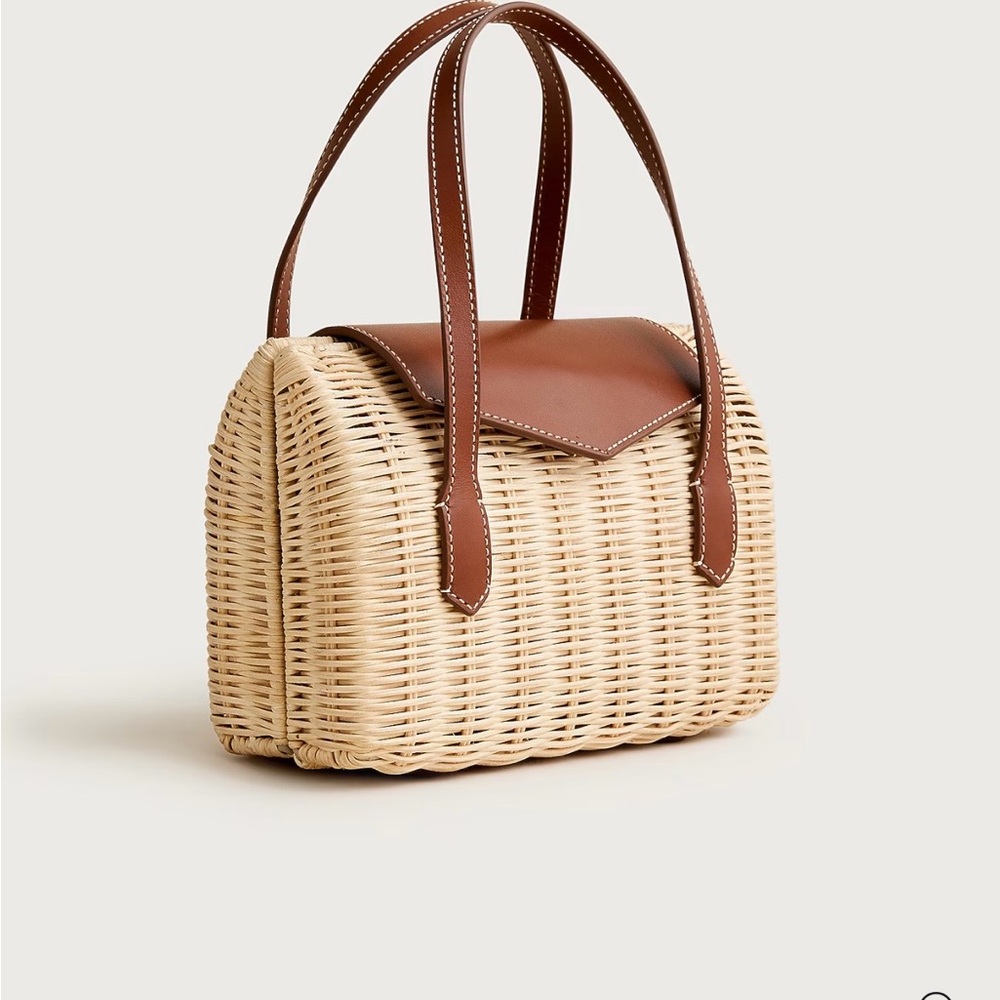 J. Crew rattan straw bag! NWT